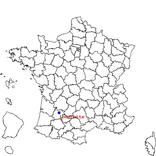 localisation sur le carte de lougratte 