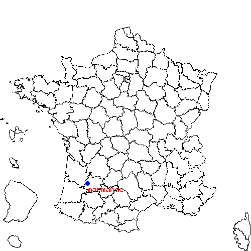 localisation sur le carte de marmande 