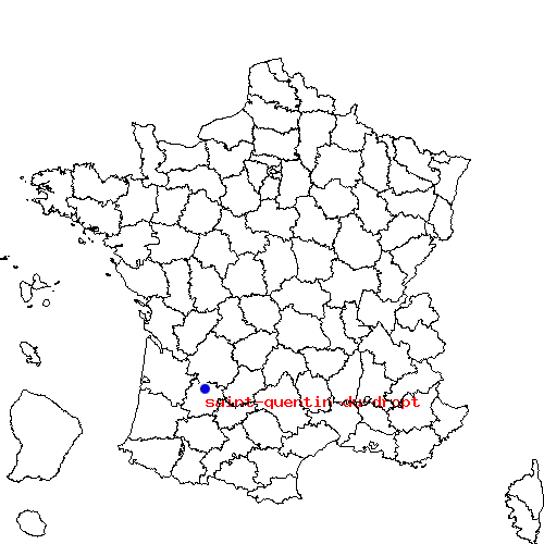 localisation sur le carte de saint-quentin-du-dropt 
