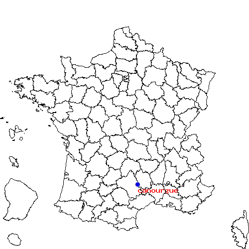 localisation sur le carte de canourgue 
