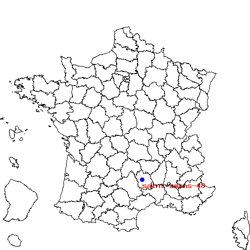 localisation sur le carte de saint-amans-48 