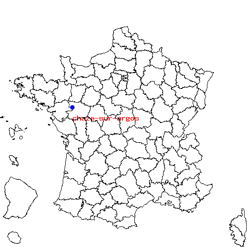 localisation sur le carte de chaze-sur-argos 