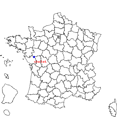 localisation sur le carte de cholet 