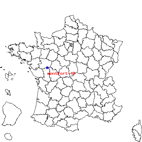 localisation sur le carte de montfort-49 