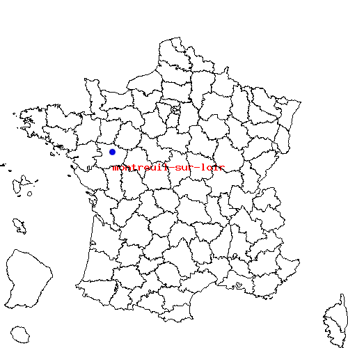 localisation sur le carte de montreuil-sur-loir 