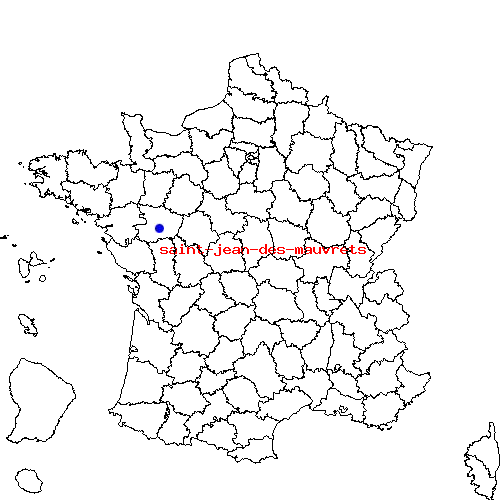 localisation sur le carte de saint-jean-des-mauvrets 