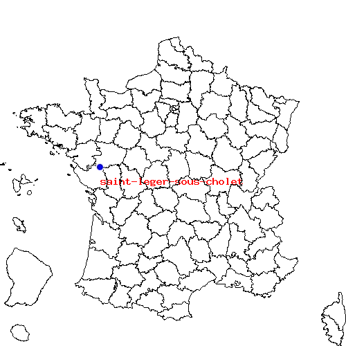 saint-leger-sous-cholet sur la carte de France localisation sur le carte de saint-leger-sous-cholet