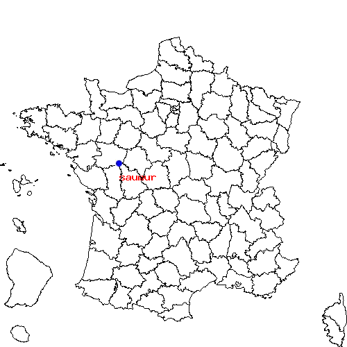 localisation sur le carte de saumur 