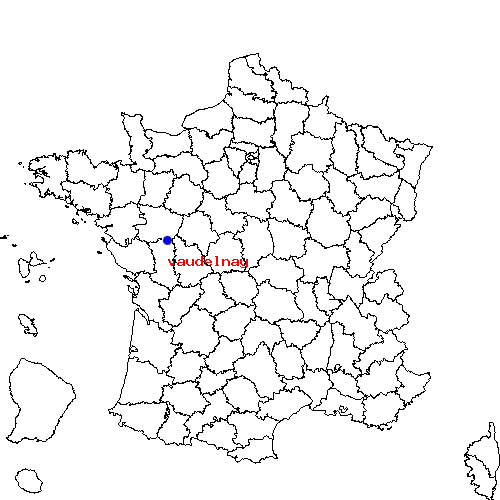 localisation sur le carte de vaudelnay 