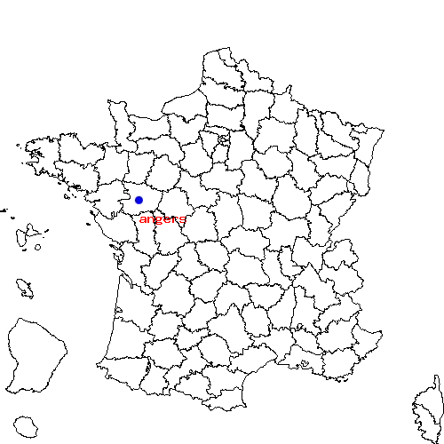 localisation sur le carte de angers 