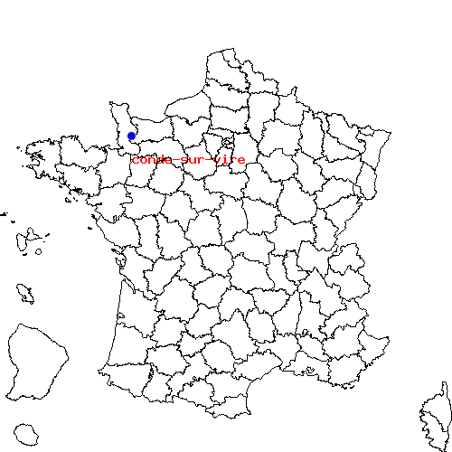 localisation sur le carte de conde-sur-vire 