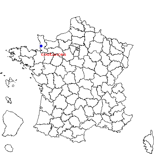 localisation sur le carte de coutances 