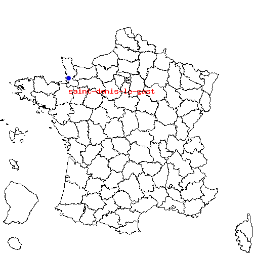 localisation sur le carte de saint-denis-le-gast 