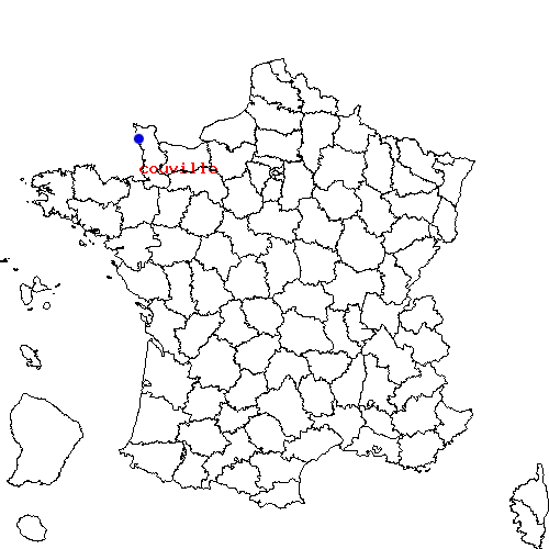 localisation sur le carte de couville 