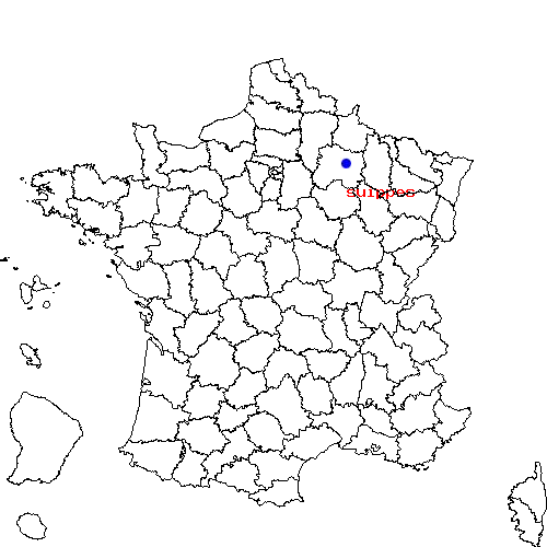 localisation sur le carte de suippes 