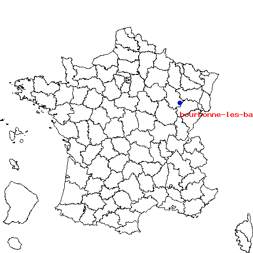 localisation sur le carte de bourbonne-les-bains 
