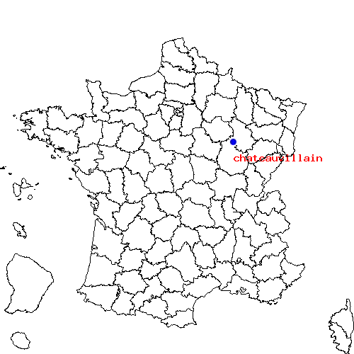 localisation sur le carte de chateauvillain 