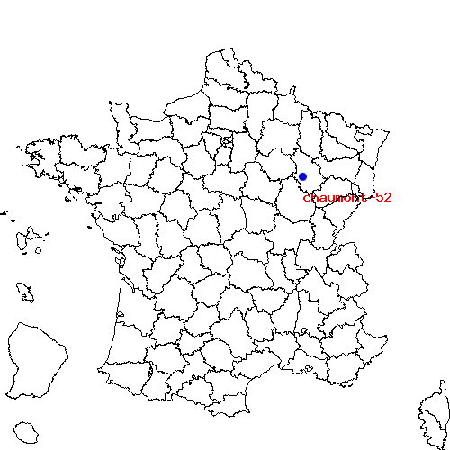 localisation sur le carte de chaumont-52 