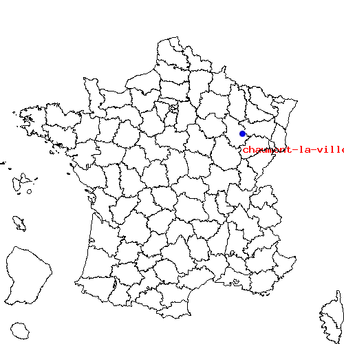 localisation sur le carte de chaumont-la-ville 