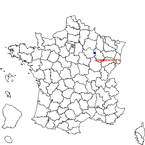 localisation sur le carte de sommevoire 