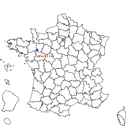 localisation sur le carte de ahuille 