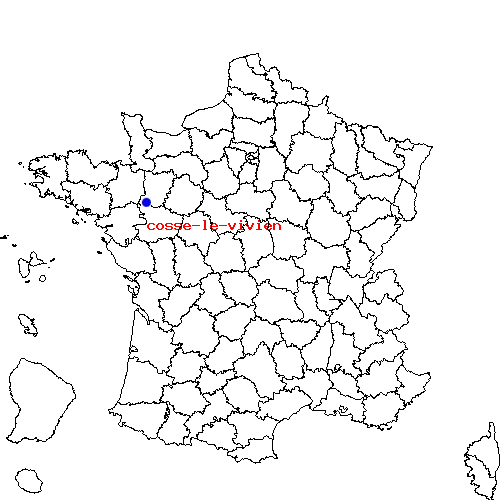 localisation sur le carte de cosse-le-vivien 