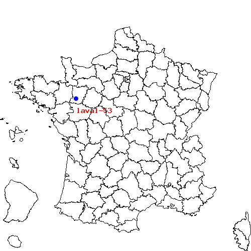 localisation sur le carte de laval-53 