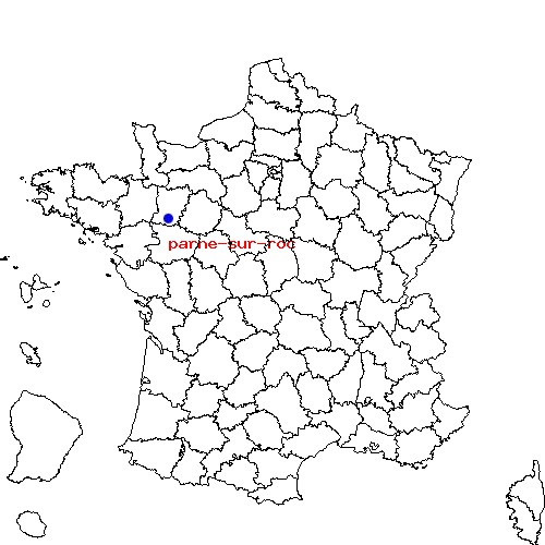 localisation sur le carte de parne-sur-roc 