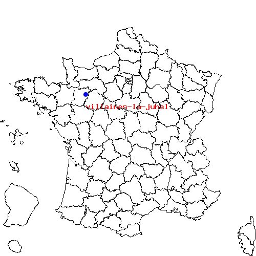 localisation sur le carte de villaines-la-juhel 