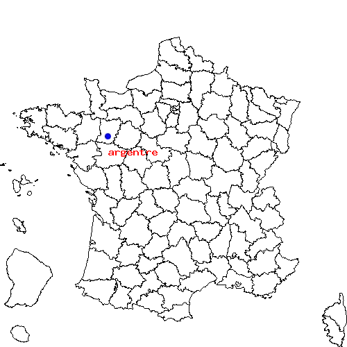 localisation sur le carte de argentre 