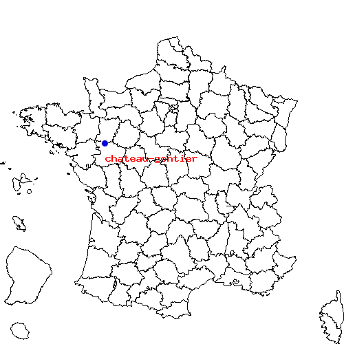 localisation sur le carte de chateau-gontier 