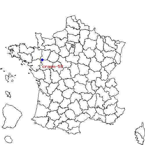 localisation sur le carte de craon-53 