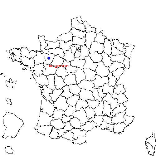 localisation sur le carte de mayenne 