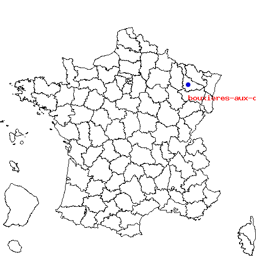 localisation sur le carte de bouxieres-aux-dames 