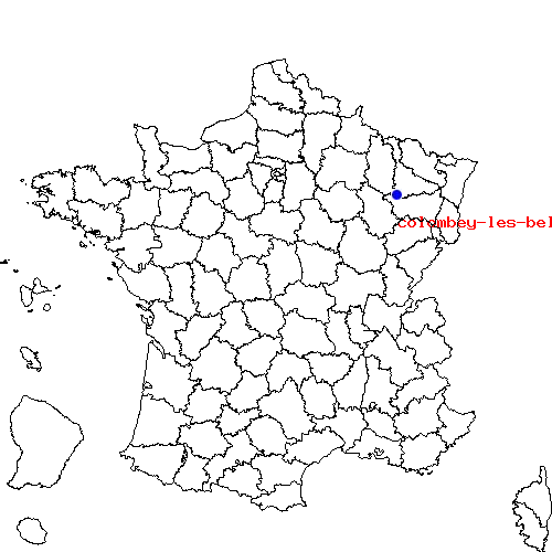 localisation sur le carte de colombey-les-belles 