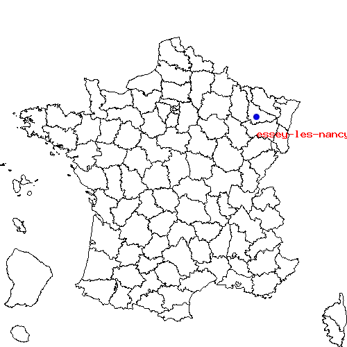 localisation sur le carte de essey-les-nancy 