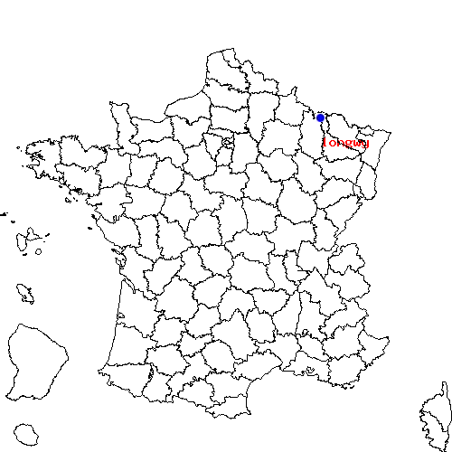 localisation sur le carte de longwy 