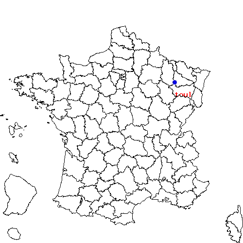 localisation sur le carte de toul 