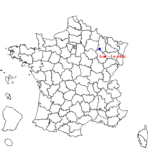 localisation sur le carte de bar-le-duc 