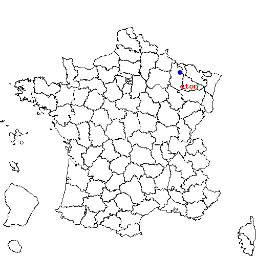 localisation sur le carte de eton 