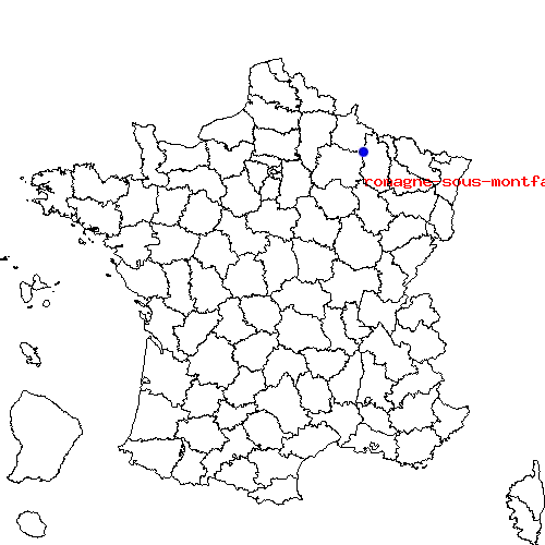 localisation sur le carte de romagne-sous-montfaucon 
