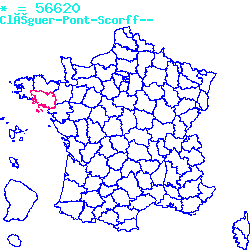 localisation sur le carte de Cléguer 56620