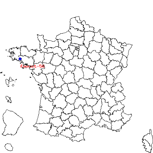 localisation sur le carte de faouet-56 