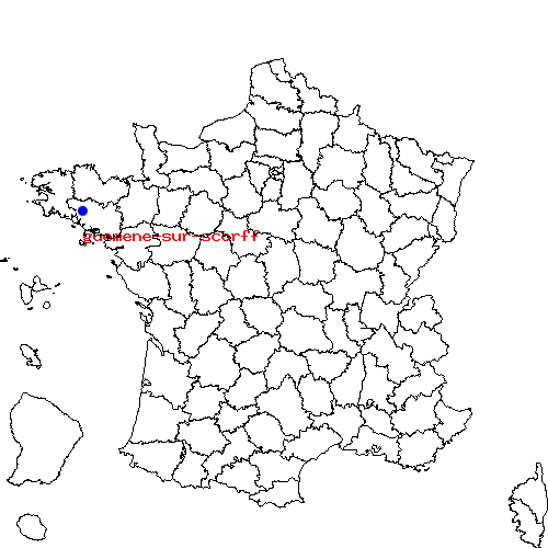localisation sur le carte de guemene-sur-scorff 