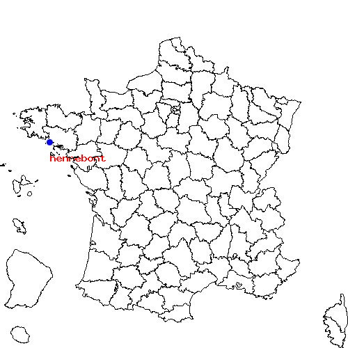 localisation sur le carte de hennebont 