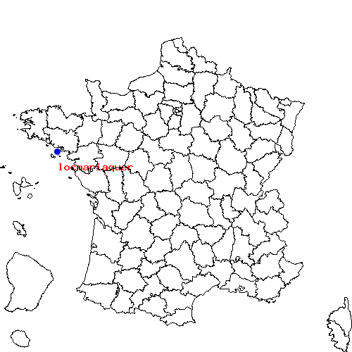 localisation sur le carte de locmariaquer 