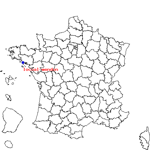localisation sur le carte de locoal-mendon 