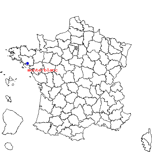 localisation sur le carte de monterblanc 