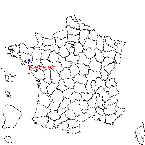 localisation sur le carte de pleucadeuc 