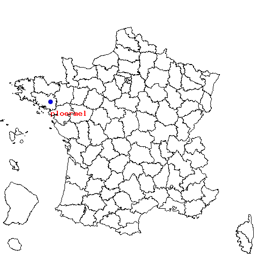localisation sur le carte de ploermel 